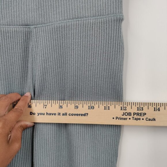 New Rag & Bone Knit Rib High Waist Biker Tights Short Small Women Gray - Picture 9 of 10